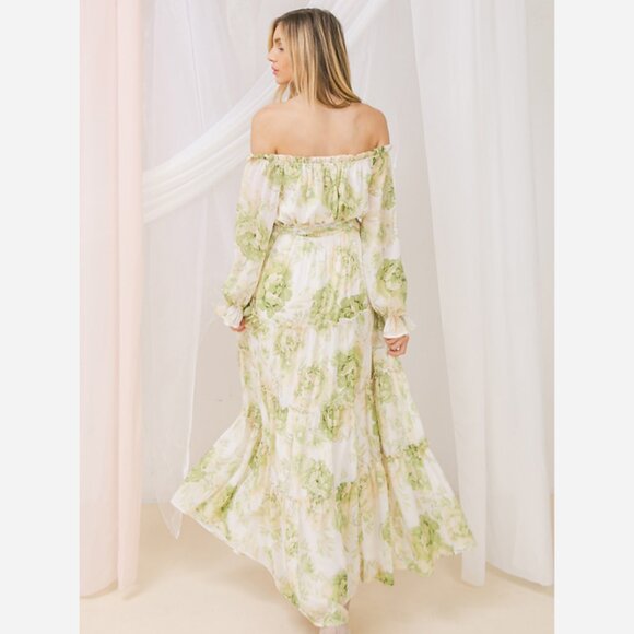 Floral Off Shoulder Maxi Dress - Picture 5 of 11